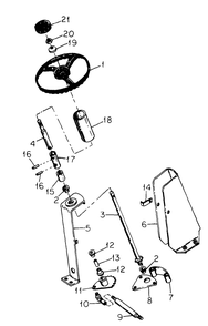 Steering Mechanism (S/N 70001 And Above) Diagram and Parts List for CADET85 (86-0340023U-0340025U-0340026U-0340029U-0340030U-0340032U-0340033U)(1975 & Since) Cub Cadet Lawn Tractor